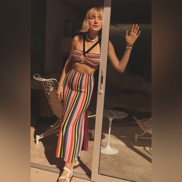 AMUR Annika Knit Set in Vibrant Colorful Stripe - Picture 9 of 16